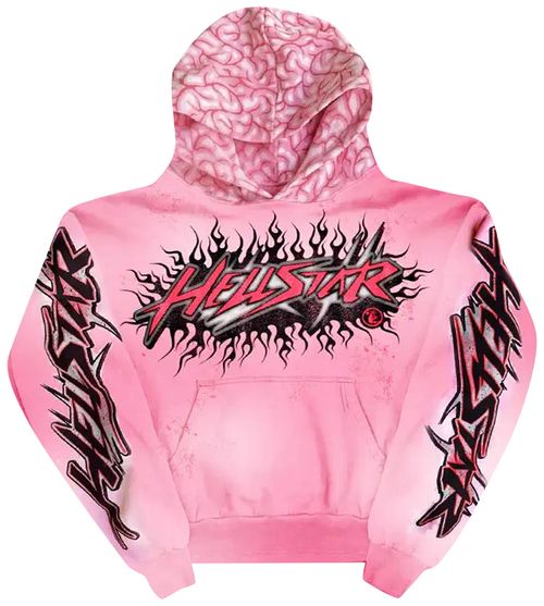 Hellstar Brainwashed With Brain Hoodie 'Pink'