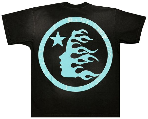 Hellstar Sports Core Logo T-Shirt 'Black/Aqua Blue'