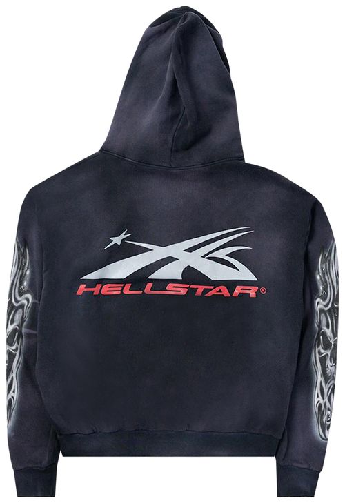 Hellstar Airbrushed Skull Hoodie 'Black'