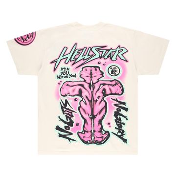 Hellstar No Guts No Glory T-Shirt 'White/Pink'