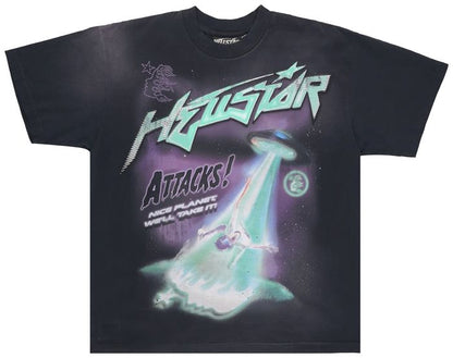 Hellstar Attacks T-Shirt 'Black/Green'