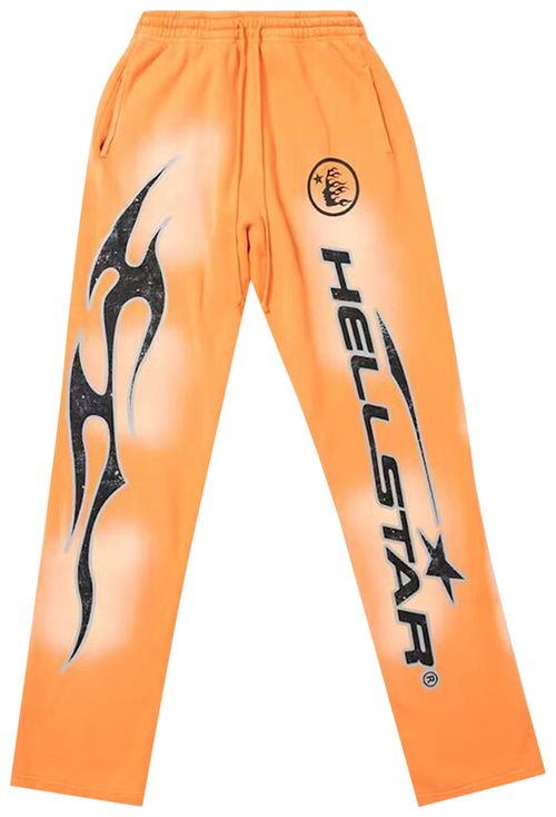Hellstar Fire Flare Bottom Sweatpants 'Orange Dye'