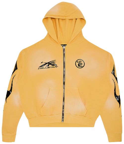 Hellstar Sports Zip Up Sweatshirt 'Yellow'