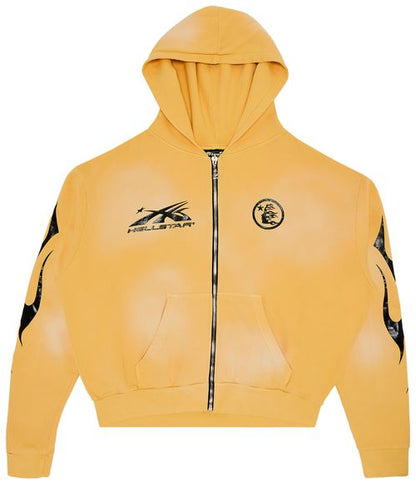 Hellstar Sports Zip Up Sweatshirt 'Yellow'