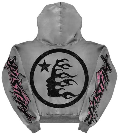 Hellstar Future Flame Hoodie 'Grey'