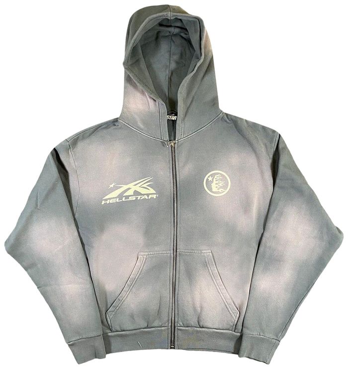 Hellstar Zip Up Sweatshirt 'Grey'