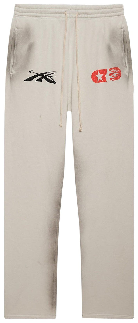 Hellstar If You Dont Like Us Beat Us Sweatpants 'White'