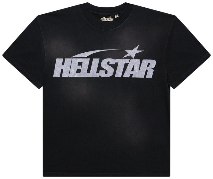 Hellstar Glitter Logo T-Shirt 'Black'