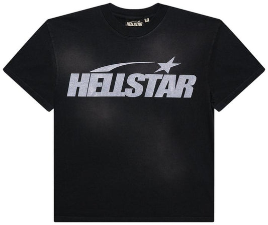 Hellstar Glitter Logo T-Shirt 'Black'
